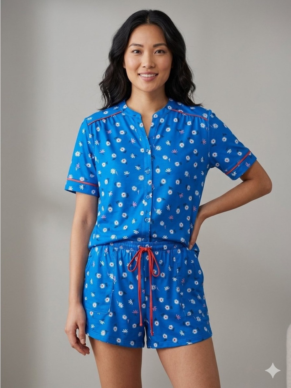 Daisy PJ shorts top Lounge Set